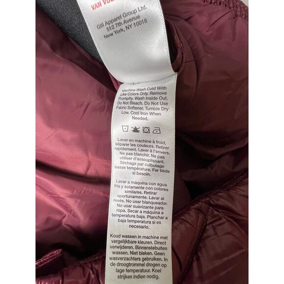 DKNY Women's Hooded Puffer Vest w/ Contrast Scuba & Faux Fur Collar NWT SIZE XL - Picture 8 of 9